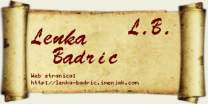 Lenka Badrić vizit kartica